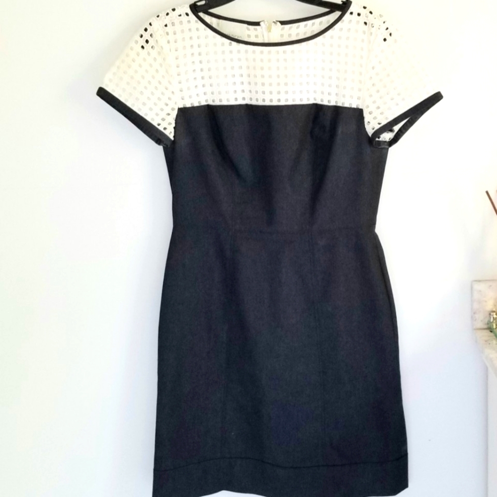 Donna Morgan Eyelet Combo Dress